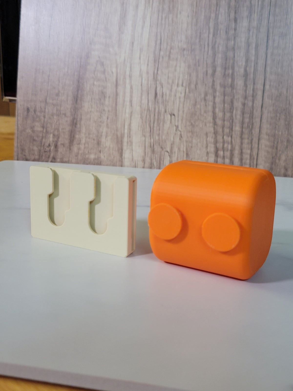 Orange belt deck box shown for size and shape.